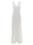 Matchesfashion.com Asceno - Bordeaux Silk-satin Slip Dress - Womens - White