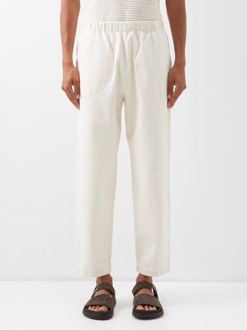 Barena Venezia - Bioto Tober Elasticated-waist Cotton Trousers - Mens - Cream