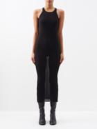 Rick Owens - Racerback Ribbed-knit Dress - Womens - Black