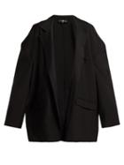 Matchesfashion.com Edward Crutchley - Oversized Single Breasted Wool Blend Blazer - Womens - Black