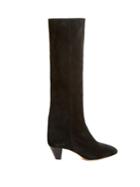Isabel Marant Toile Robby Cone-heel Suede Knee-high Boots
