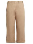 No. 21 Wide-leg Cotton-blend Trousers