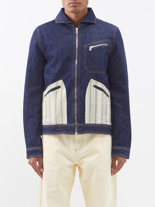 Wales Bonner - Miles Denim Jacket - Mens - Blue Multi