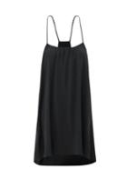 Loup Charmant - Racerback Silk-crepe Slip Dress - Womens - Black