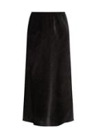 Jil Sander - Bias-cut Velvet Slip Skirt - Womens - Black