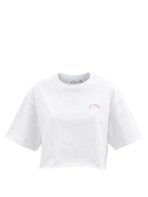 The Upside - Gigi Cropped Cotton-jersey T-shirt - Womens - White