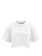 The Upside - Gigi Cropped Cotton-jersey T-shirt - Womens - White