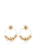 Matchesfashion.com Rosantica - Lirica Crystal-embellished Hoop Earrings - Womens - Gold