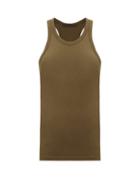 Matchesfashion.com Haider Ackermann - Racer-back Cotton-blend Jersey Tank Top - Womens - Khaki