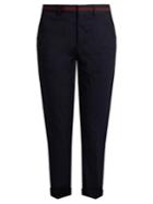 Miu Miu Slim-leg Cropped Cotton-blend Trousers