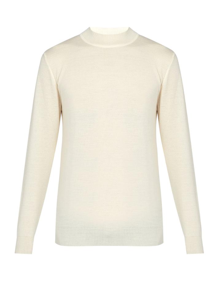De Bonne Facture Wool-piqu Sweater