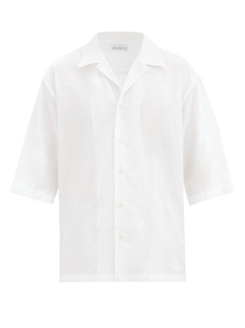 Matchesfashion.com Raey - Oversized Camp-collar Cotton-poplin Shirt - Mens - White
