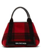Matchesfashion.com Balenciaga - Cabas S Plaid Bag - Womens - Black Red