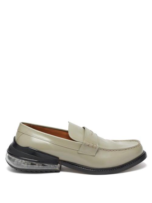 Matchesfashion.com Maison Margiela - Airbag Heel Leather Loafers - Mens - Grey