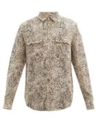 Matchesfashion.com Equipment - Leopard-print Silk-crepe De Chine Shirt - Mens - Beige Multi