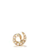 Anissa Kermiche - Swirl Diamond & 9kt Gold Single Earring - Womens - Yellow Gold