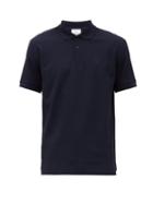 Matchesfashion.com Burberry - Eddie Tb Logo Cotton Piqu Polo Shirt - Mens - Navy