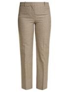 Matchesfashion.com Givenchy - Micro Check Wool Trousers - Womens - Brown Multi