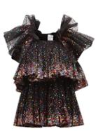 Ashish - Ruffled Sequinned-tulle Mini Dress - Womens - Black Multi