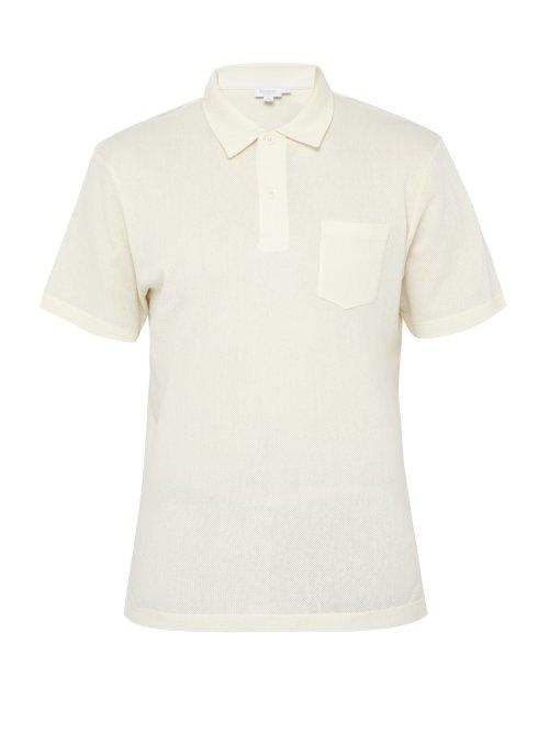 Matchesfashion.com Sunspel - Riviera Cotton Piqu Polo T Shirt - Mens - Cream