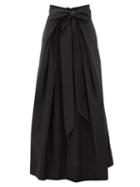 Matchesfashion.com Kalita - Avendon Tie-waist Cotton Maxi Skirt - Womens - Black