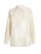 The Row Big Sisea Point-collar Silk-poplin Shirt