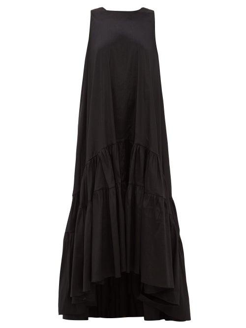 Matchesfashion.com Romance Was Born - Venus Tiered Taffeta Maxi Dress - Womens - Black