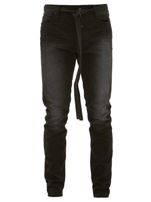 Matchesfashion.com Fear Of God - Drawstring Cotton-canvas Trousers - Mens - Black