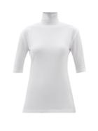 Norma Kamali - Turtle High-neck Jersey Top - Womens - White