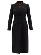 Matchesfashion.com Dolce & Gabbana - Double-breasted Wool-crepe Coat - Womens - Black