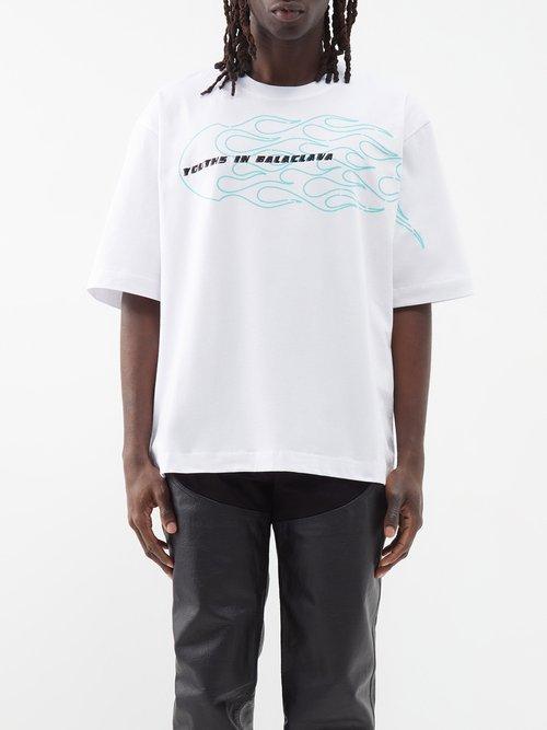 Youths In Balaclava - Kaido Cotton-jersey T-shirt - Mens - White