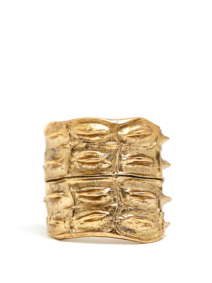 Saint Laurent Opyum Crocodile-effect Cuff