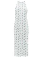 Ladies Lingerie Emilia Wickstead - Lulu Neck-tie Floral-print Cotton Nightdress - Womens - White Print