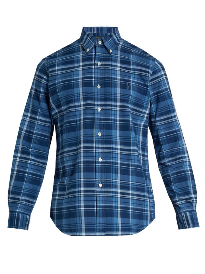 Polo Ralph Lauren Logo-embroidered Checked Cotton Shirt