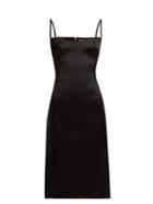 Matchesfashion.com Esteban Cortzar - Satin Midi Dress - Womens - Black