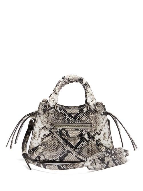 Matchesfashion.com Balenciaga - Neo Classic City Mini Python-effect Leather Bag - Womens - Python