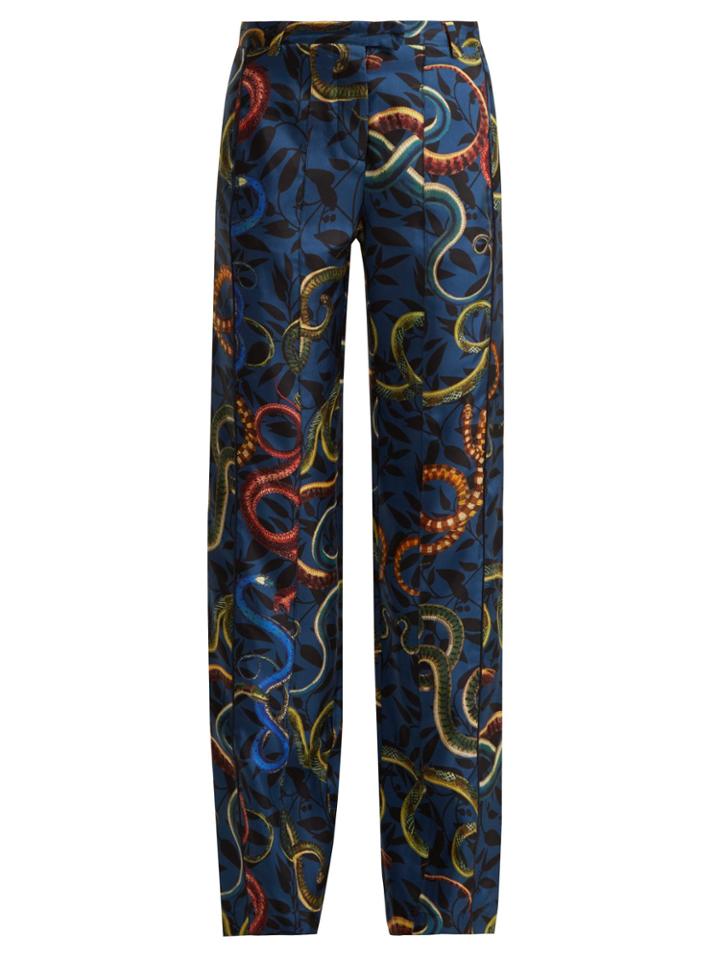 F.r.s - For Restless Sleepers Zelos Snake-print Silk Trousers
