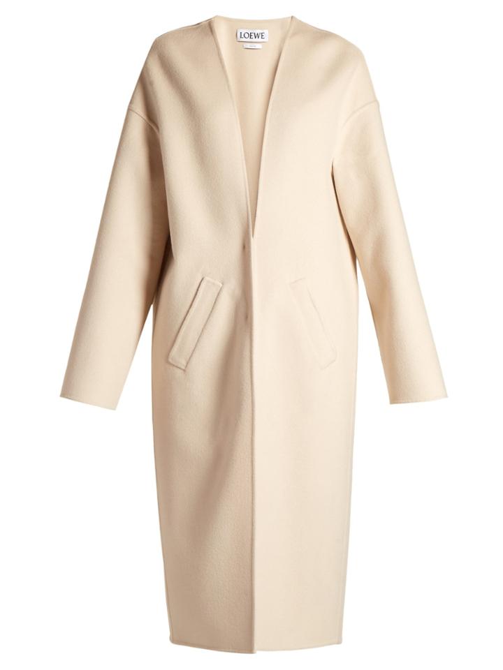 Loewe Collarless V-neck Coat