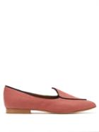 Matchesfashion.com Le Monde Beryl - Venetian Linen Slipper Shoes - Womens - Dark Red