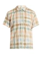 Oliver Spencer Hawaiian Checked Cotton-blend Shirt
