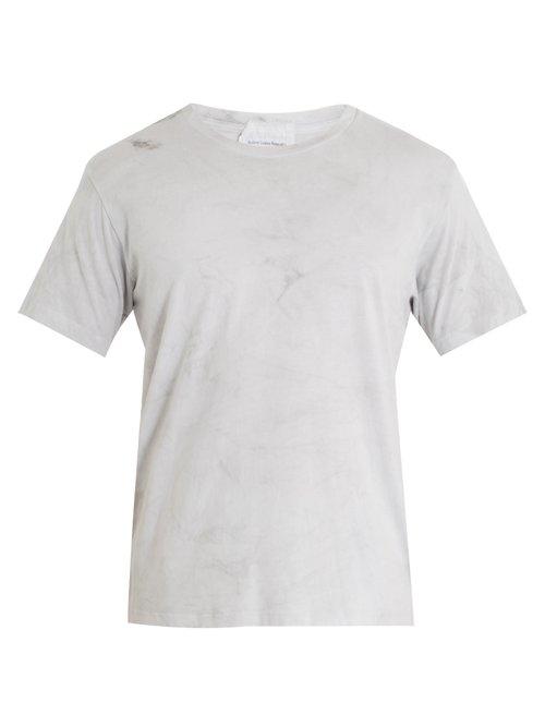 Matchesfashion.com Audrey Louise Reynolds - Hand Dyed Cotton Jersey T Shirt - Mens - Dark Grey