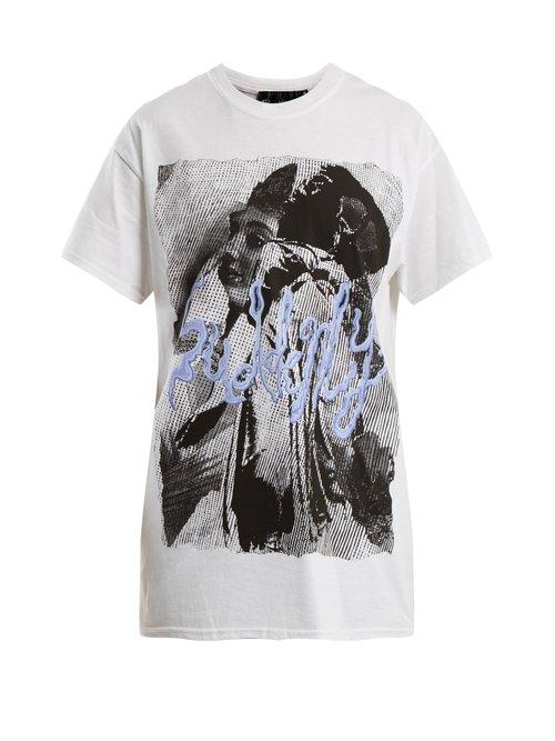 Matchesfashion.com Blue Roses - Suddenly Printed T Shirt - Womens - White