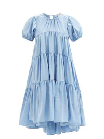 Cecilie Bahnsen - Esme Tiered Recycled-fibre Faille Dress - Womens - Blue
