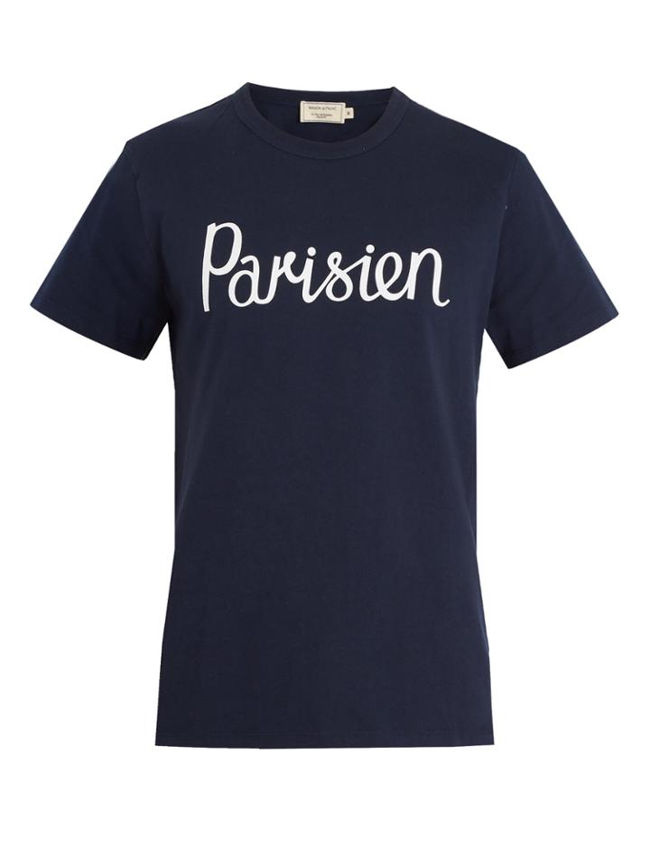 Maison Kitsuné Parisien-printed Cotton T-shirt