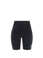 Balenciaga - Logo-print Stretch-jersey Cycling Shorts - Womens - Black White