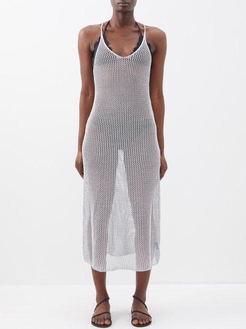 Dodo Bar Or - Corin Metallic-knit Midi Dress - Womens - Silver