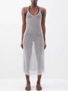 Dodo Bar Or - Corin Metallic-knit Midi Dress - Womens - Silver
