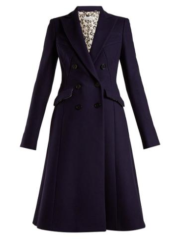 Matchesfashion.com Altuzarra - Elvin Wool Blend Coat - Womens - Navy