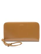 Jil Sander - Tangle Wristlet Leather Wallet - Womens - Khaki