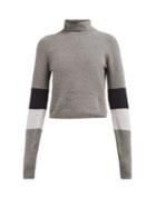 Matchesfashion.com Lndr - Piste Roll Neck Wool Sweater - Womens - Grey Multi
